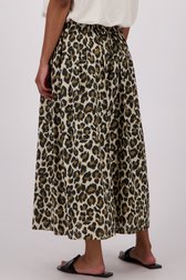 Jupe midi beige clair à imprimé léopard de JDY pour Femmes