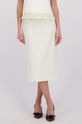 Détail de Jupe midi blanche fendue de D'Auvry pour Femmes