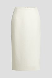 Photo produit 1 de Jupe midi blanche fendue de D'Auvry pour Femmes