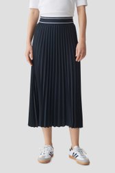 Jupe midi plissée bleu foncé	 de Opus pour Femmes