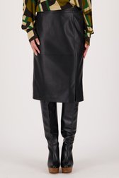 Jupe noire à l'aspect cuir de D'Auvry pour Femmes