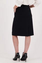 Le dos de Jupe noire à taille élastique de Claude Arielle pour Femmes