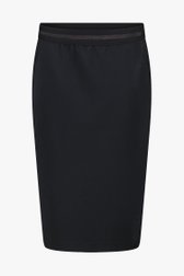 Jupe noire à taille élastiquée de Claude Arielle pour Femmes