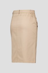 Jupe taupe avec boutons argentés de Signature pour Femmes