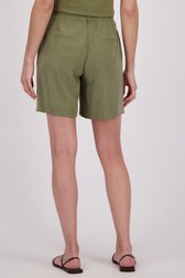 Kaki bermuda met elastische tailleband van More & More voor Dames