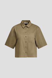 Productfoto 1 van Kaki blouse met korte mouwen door Libelle voor Dames
