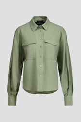 Productfoto 1 van Kaki blouse met lange mouwen door AC by Annelien Coorevits voor Dames