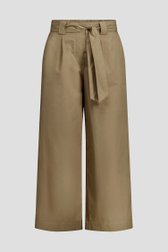 Productfoto 1 van Kaki broek met elastische taille - 3/4 lengte door Libelle voor Dames