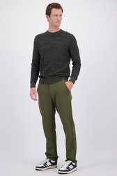 Voorkant van Kaki chino met elastische taille door Ravøtt voor Heren