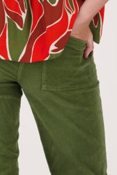 Detail van Kaki corduroy broek - mom fit door Libelle voor Dames