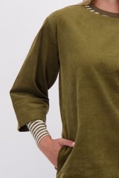 Detail van Kaki corduroy kleedje door Libelle voor Dames