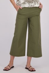 Kaki culotte met een elastische tailleband van More & More voor Dames
