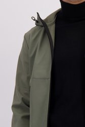Detail van Kaki gevoerde jas met kap door Only & Sons voor Heren