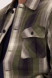 Detail van Kaki hemd met geruit patroon  door Ravøtt voor Heren