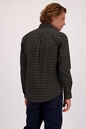 Achterkant van Kaki hemd met print - Regular fit door Ravøtt voor Heren