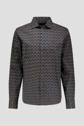 Productfoto 1 van Kaki hemd met print - Regular fit door Ravøtt voor Heren