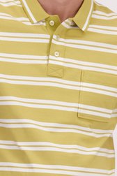 Detail van Kaki polo met witte strepen door Ravøtt voor Heren