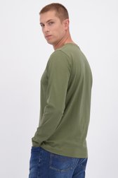 Achterkant van Kaki T-shirt met lange mouwen door Liberty Island voor Heren