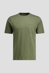 Productfoto 1 van Kaki T-shirt met ronde hals door Ravøtt voor Heren