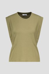 Kaki T-shirt zonder mouwen van Liberty Island voor Dames