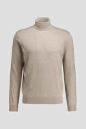Productfoto 1 van Katoenen trui met rolkraag - Lichtbeige door Dansaert Blue voor Heren