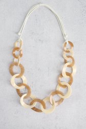 Ketting met beige ringen van Liberty Island voor Dames