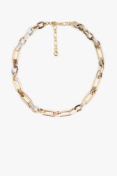 Ketting met ecru en gouden schakels van Liberty Island voor Dames