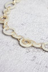 Productfoto 1 van Ketting met ronde schakels in crème en goud door Liberty Island voor Dames