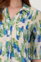Kleedje met blauw-groene aquarelprint  van Liberty Loving nature voor Dames