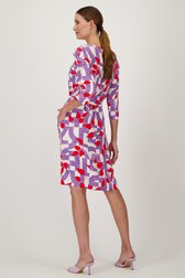 Kleedje met rood-paarse print van D'Auvry voor Dames