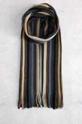 Voorkant van Kleurrijke gestreepte sjaal door Liberty Island voor Heren