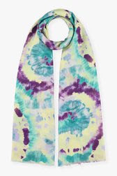 Kleurrijke sjaal met tie dye print van Liberty Island voor Dames