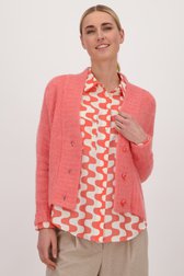 Koraalkleurige cardigan van Opus voor Dames