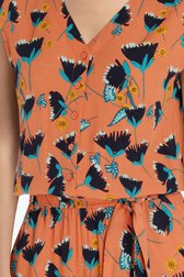 Koraalkleurige jumpsuit met bloemenprint van Libelle voor Dames