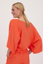 Koraalrode blouse  van AC by Annelien Coorevits voor Dames