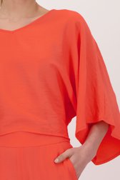 Koraalrode blouse  van AC by Annelien Coorevits voor Dames