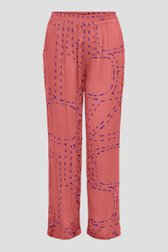 Koraalroze broek met elastische taille van Only Carmakoma voor Dames