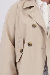 Korte beige trenchcoat van Only Carmakoma voor Dames