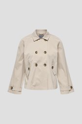Korte beige trenchcoat van Only Carmakoma voor Dames