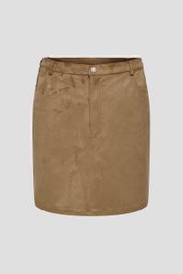 Productfoto 1 van Korte bruine rok met suède look door ONLY Carmakoma voor Dames