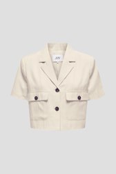 Korte lichtbeige blazer met korte mouwen van JDY voor Dames
