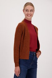 Korte oranjebruine cardigan van Liberty Island voor Dames