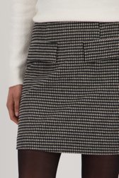 Detail van Korte rok met pied-de-poule motief - Louise x Tine door Louise voor Dames