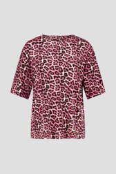 Korte roze pyjamaset met luipaardprint van Liberty Island voor Dames