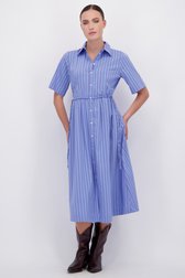 Voorkant van Lang blauw gestreept kleedje door JDY voor Dames
