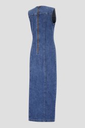 Lang blauw jeanskleedje met split van Liberty Island Denim voor Dames