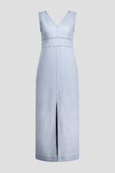 Productfoto 1 van Lang blauw jeanskleedje met split door Liberty Island Denim voor Dames