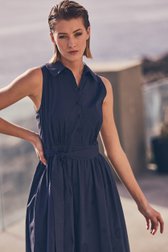 Productfoto 3 van Lang blauw kleed met broderie anglaise door AC by Annelien Coorevits voor Dames