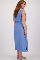 Achterkant van Lang blauw kleedje met brede bandjes door ONLY Carmakoma voor Dames