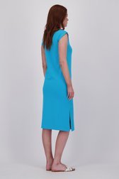 Lang blauw kleedje met splitjes van Liberty Loving nature voor Dames